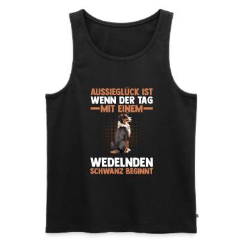 Australian Shepherd Hund Aussie - Männer Premium Bio Tank Top - Schwarz - Vorne - Michal (187cm)