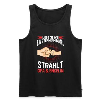 Opa Großvater Familie Enkelin Geschenk - Männer Premium Bio Tank Top - Schwarz - Vorne - Michal (187cm)