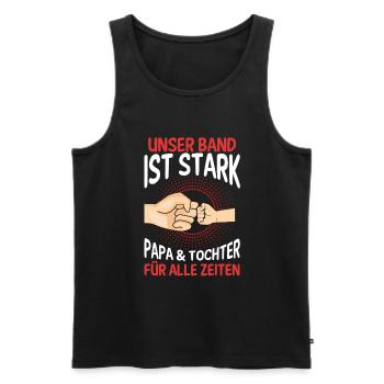 Papa Tochter Vater Familie Geschenk - Männer Premium Bio Tank Top - Schwarz - Vorne - Michal (187cm)