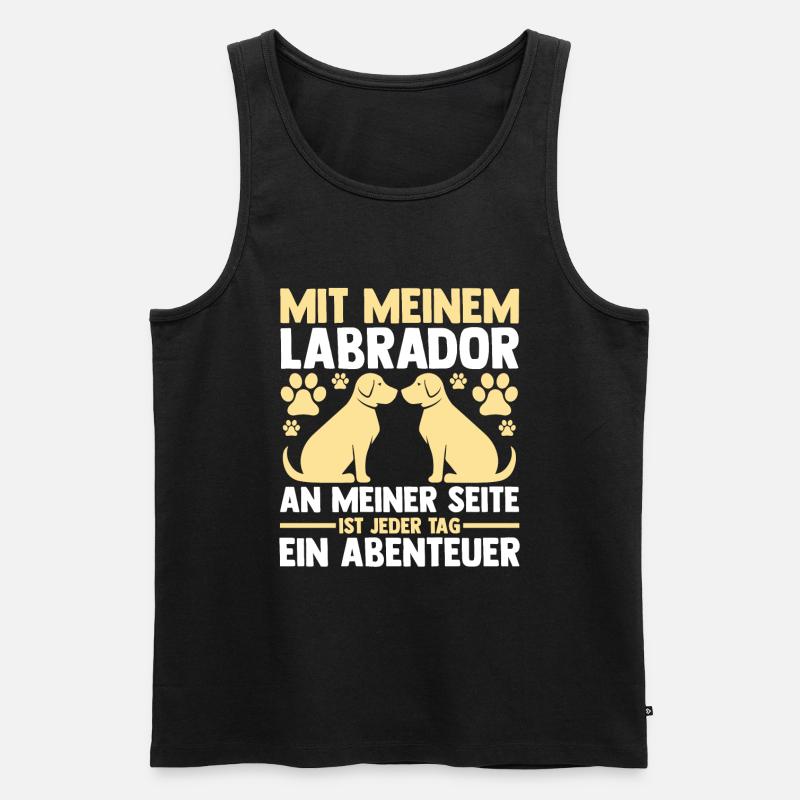 Hund Labrador - Männer Premium Bio Tank Top - Schwarz