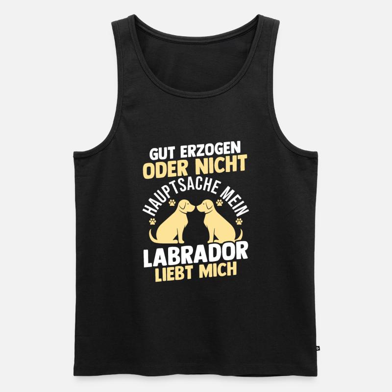 Hund Labrador - Männer Premium Bio Tank Top - Schwarz