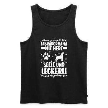 Hund Labrador - Männer Premium Bio Tank Top - Schwarz - Vorne - AI Model Male 178 light (178cm)