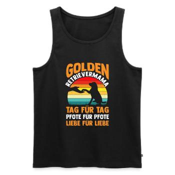 Dog Mom Mistress Dog Golden Retriever - Men's Premium Organic Tank Top - black - Front - Michal (187cm)