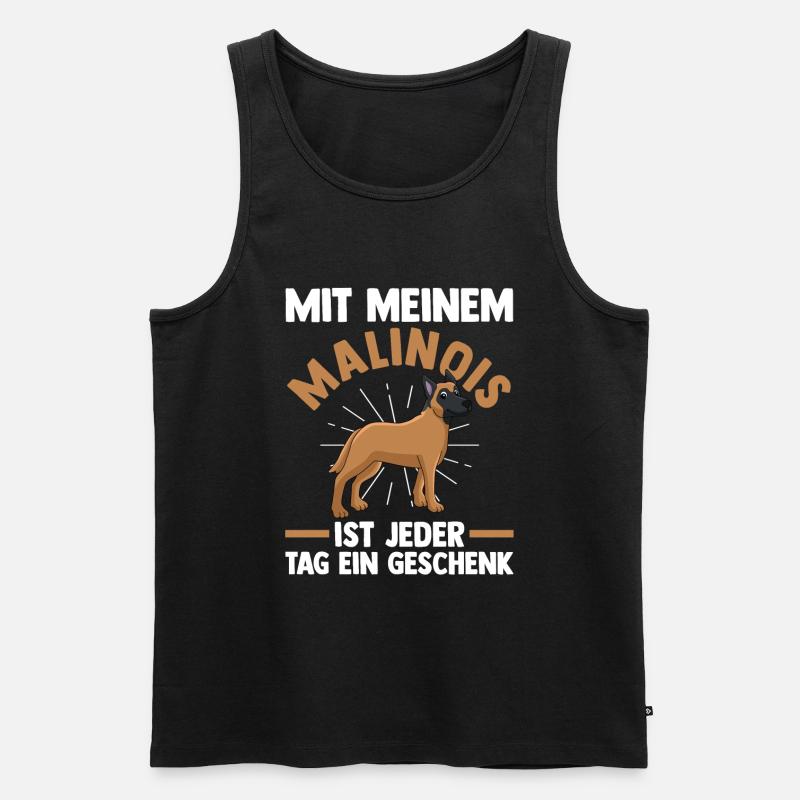 Belgischer Schäferhund Hund Malinois - Männer Premium Bio Tank Top - Schwarz