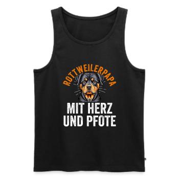 Dog Rottweiler Dad Dog Dad Rottweiler - Men's Premium Organic Tank Top - black - Front - Michal (187cm)