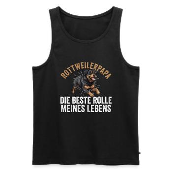 Dog Dad Rottweiler Dad Master Dog Rottweiler - Men's Premium Organic Tank Top - black - Front - Michal (187cm)