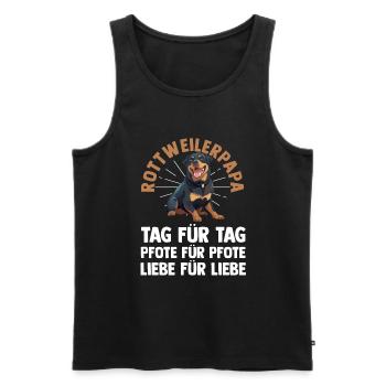 Dog Dad Rottweiler Dad Master Dog Rottweiler - Men's Premium Organic Tank Top - black - Front - Michal (187cm)