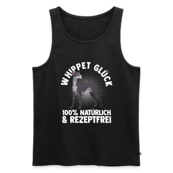 Hund Whippet - Männer Premium Bio Tank Top - Schwarz - Vorne - AI Model Male 178 light (178cm)