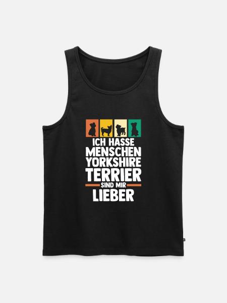 Hund Yorkshire Terrier - Männer Premium Bio Tank Top - Schwarz