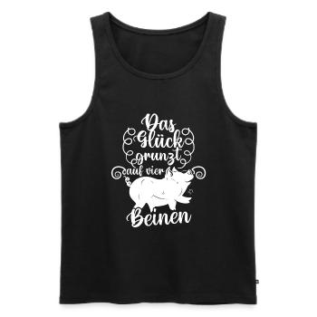 Schwein Schweinebauer Bauernhof Schweine - Männer Premium Bio Tank Top - Schwarz - Vorne - AI Model Male 178 light (178cm)