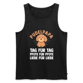 dog dog dad dad poodle dad poodle poodle - Men's Premium Organic Tank Top - black - Front - Michal (187cm)