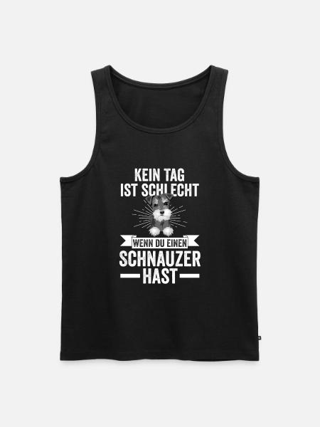 Hund Schnauzer Riesenschnauzer - Männer Premium Bio Tank Top - Schwarz