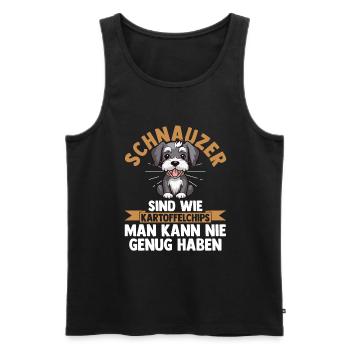 Schnauzer géant Schnauzer chien - Débardeur bio Premium Homme - noir - Devant - Michal (187cm)