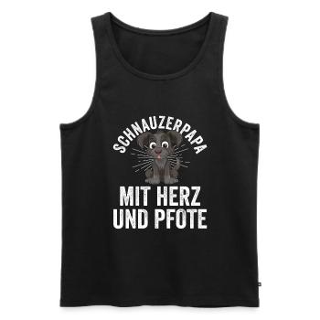 Dog Dog Dad Father Schnauzer Dad Schnauzer - Men's Premium Organic Tank Top - black - Front - Michal (187cm)