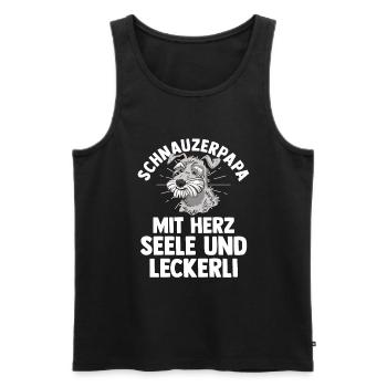 Dog Dog Dad Father Schnauzer Dad Schnauzer - Men's Premium Organic Tank Top - black - Front - Michal (187cm)