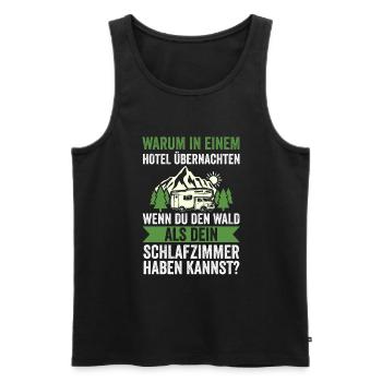 Camper Caravan Motorhome Camping Camping - Men's Premium Organic Tank Top - black - Front - AI Model Male 178 light (178cm)