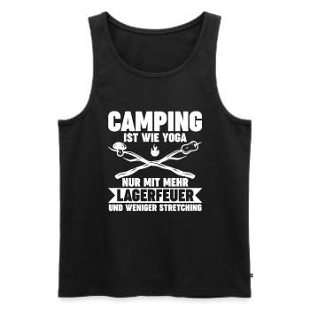 Camper Wohnwagen Wohnmobil Campen Camping - Männer Premium Bio Tank Top - Schwarz - Vorne - Michal (187cm)