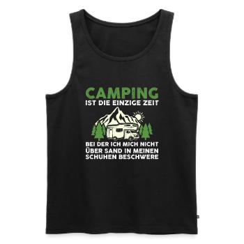 Camper Caravan Motorhome Camping Camping - Men's Premium Organic Tank Top - black - Front - AI Model Male 178 light (178cm)