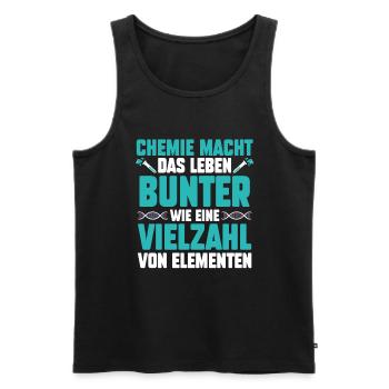 Chimiste Sciences Physique Chimie - Débardeur bio Premium Homme - noir - Devant - Michal (187cm)