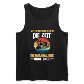 Model Railroad Model Train Train Railroad Railroad Railroad Railroad Model Train Model Train Model T - Men's Premium Organic Tank Top - black - Front - AI Model Male 178 light (178cm)