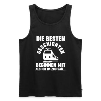 Model Railroad Model Train Train Railroad Railroad Railroad Railroad Model Train Model Train Model T - Men's Premium Organic Tank Top - black - Front - AI Model Male 178 light (178cm)