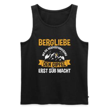 Mountaineer, Hiking, Hiker, Climbing, Mountaineering - Men's Premium Organic Tank Top - black - Front - Michal (187cm)