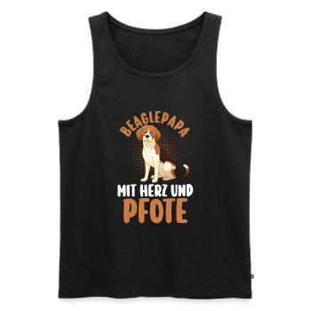 dog dog dad dad beagledad beagle - Men's Premium Organic Tank Top - black - Front - Michal (187cm)