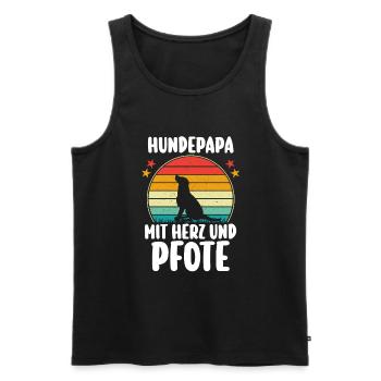 Dog Retro Dog Mom - Men's Premium Organic Tank Top - black - Front - Michal (187cm)
