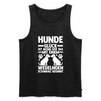 Hund Hundebesitzer Hundehalter Hundemotiv Hunde - Männer Premium Bio Tank Top - Schwarz - Vorne - Michal (187cm)