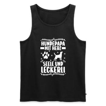 Hund Hundebesitzer Hundepapa - Männer Premium Bio Tank Top - Schwarz - Vorne - AI Model Male 178 light (178cm)