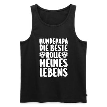 Hund Hundebesitzer Hundepapa - Männer Premium Bio Tank Top - Schwarz - Vorne - Michal (187cm)