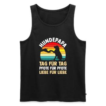 Hund Hundebesitzer Hundepapa - Männer Premium Bio Tank Top - Schwarz - Vorne - Michal (187cm)