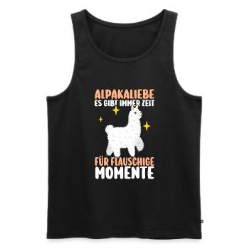 Alpaga - Débardeur bio Premium Homme - noir - Devant - Michal (187cm)