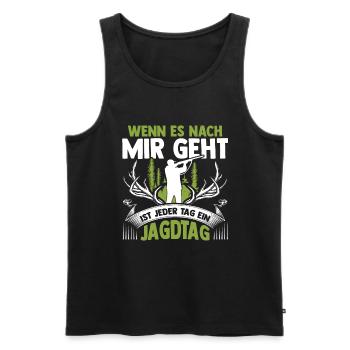 Hunting Hunting Deer Hunting Wild Boar Hunting Hunter - Men's Premium Organic Tank Top - black - Front - Michal (187cm)