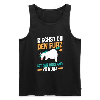 Riechst Du Den Furz Ist Der Abstand Zu Kurz - Männer Premium Bio Tank Top - Schwarz - Vorne - AI Model Male 178 light (178cm)