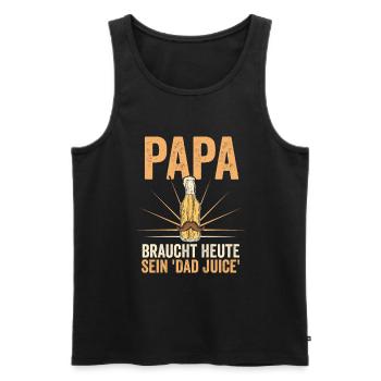 Dad Beer Father Father's Day - Men's Premium Organic Tank Top - black - Front - Michal (187cm)