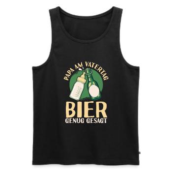 Dad Beer Father Father's Day - Men's Premium Organic Tank Top - black - Front - AI Model Male 178 light (178cm)