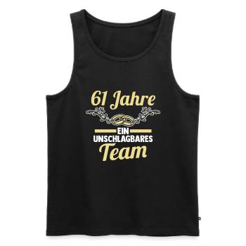 Marriage Elms Wedding 61 Years Married Weddings - Men's Premium Organic Tank Top - black - Front - Michal (187cm)