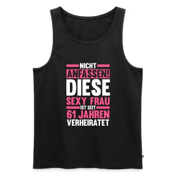 Mariage Ormes Mariage 61 ans Mariage - Débardeur bio Premium Homme - noir - Devant - Michal (187cm)