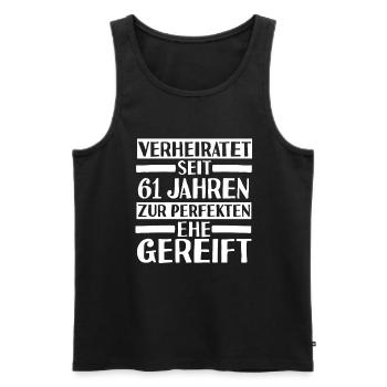 Mariage Ormes Mariage 61 ans Mariage - Débardeur bio Premium Homme - noir - Devant - Michal (187cm)