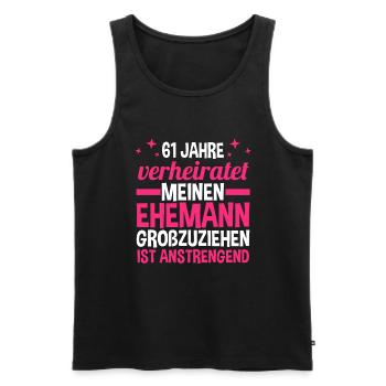 Mariage Ormes Mariage 61 ans Mariage - Débardeur bio Premium Homme - noir - Devant - Michal (187cm)