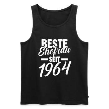 Valentine's Day Best Wife Since 1964 - Men's Premium Organic Tank Top - black - Front - Michal (187cm)