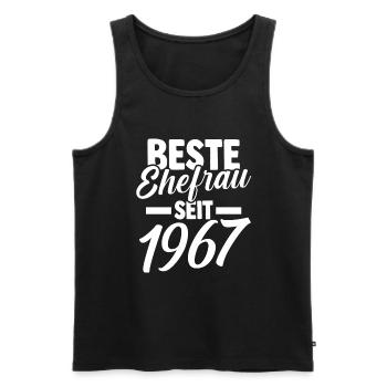 Meilleure épouse de la Saint-Valentin depuis 1967 - Débardeur bio Premium Homme - noir - Devant - Michal (187cm)