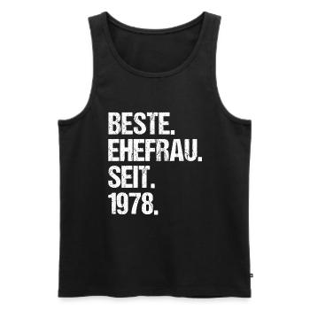 Meilleure épouse de la Saint-Valentin depuis 1978 - Débardeur bio Premium Homme - noir - Devant - Michal (187cm)