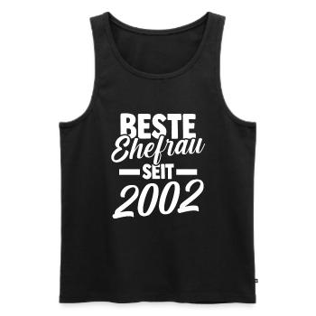 Meilleure épouse de la Saint-Valentin depuis 2002 - Débardeur bio Premium Homme - noir - Devant - Michal (187cm)