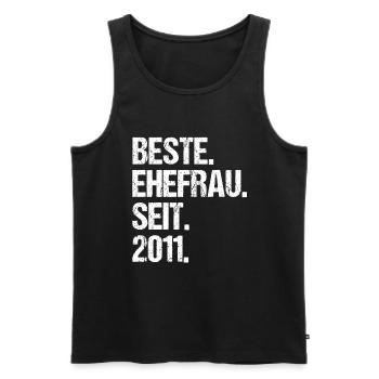 Meilleure épouse de la Saint-Valentin depuis 2011 - Débardeur bio Premium Homme - noir - Devant - Michal (187cm)
