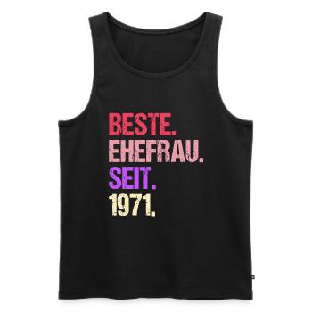 Valentine's Day Best Wife Since 1971 - Men's Premium Organic Tank Top - black - Front - Michal (187cm)