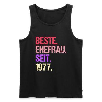 Meilleure épouse de la Saint-Valentin depuis 1977 - Débardeur bio Premium Homme - noir - Devant - Michal (187cm)