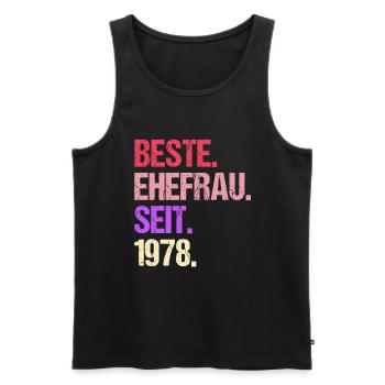 Meilleure épouse de la Saint-Valentin depuis 1978 - Débardeur bio Premium Homme - noir - Devant - Michal (187cm)