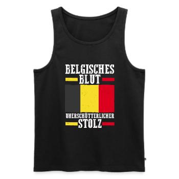 Belge Belgique - Débardeur bio Premium Homme - noir - Devant - Michal (187cm)